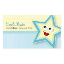 Precious Star Mummy Card Baby Blue Business Card