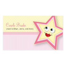 Precious Star Mummy Card Baby Pink Business Card