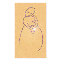 Pregnancy announcement business card template