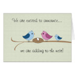 Pregnancy Announcement Filling the Nest Family Greeting Cards