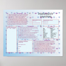 Pregnancy Tracker Poster - Blue