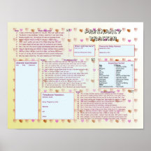 Pregnancy Tracker Poster - Peach