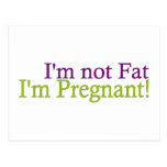 Pregnant Not Fat Postcard