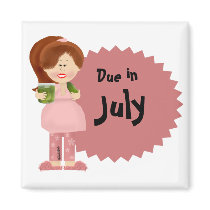Pregnant Pickle Lady Due Date Magnet magnets