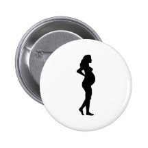 Pregnant woman pinback button