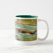 Prehistoric Animals Antique Print Mug