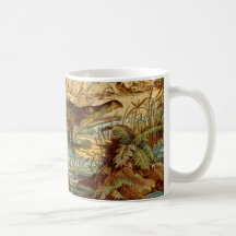 Prehistoric Crocodile Antique Print Mug