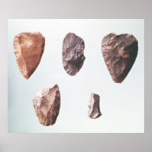 Prehistoric stone tools, from Grotte de Posters
