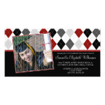 Preppy Argyle Custom Graduation Announcement :: 08 Photo Card Template