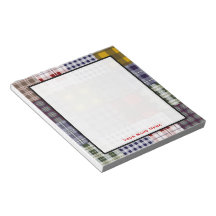 Preppy Plaid Patchwork Personalised Notepad
