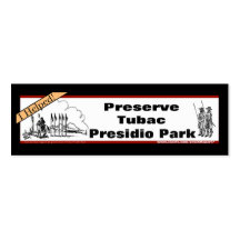 Preserve the Presidio  small bookmark Business Card Templates