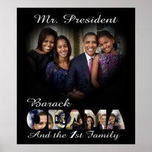 President Barack Obama and the 1st Family Poster