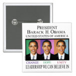 PRESIDENT BARACK OBAMA BUTTON