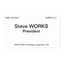 President Business Card Template