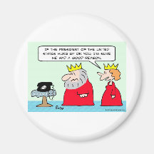 president hung up king refrigerator magnets