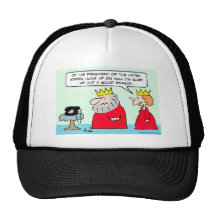 president hung up king trucker hats