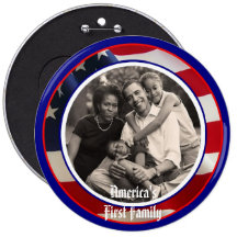 President Obama Keepsakes First Family 6" Button