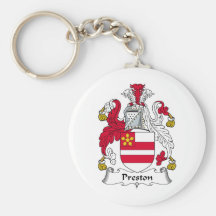 Preston Family Crest Key Chain
