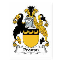 Preston Family Crest Post Cards