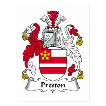 Preston Family Crest Postcard