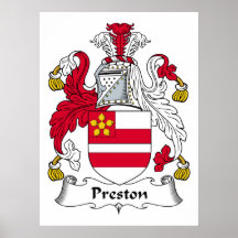 Preston Family Crest Poster