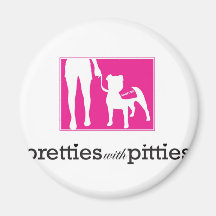 Pretties with Pitties Refrigerator Magnets