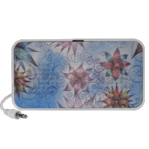 Pretty Art Nouveau Flowers iPhone Speakers