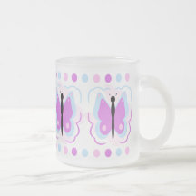Pretty Blue And Purple Butterfly Mug