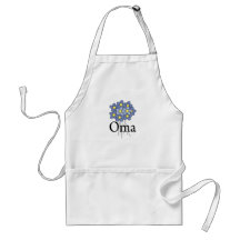 Pretty Blue Flower Oma T-shirt Apron
