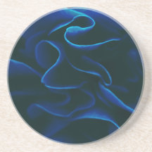 Pretty blue rose beverage coasters