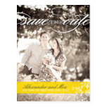 Pretty Cadmium Yellow Photo Save the Date Postcard