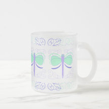 Pretty Cyan And Blue Dragonfly Mug