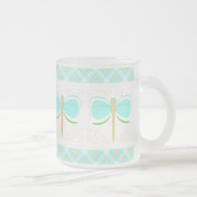 Pretty Cyan And Green Dragonfly Mug