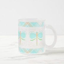 Pretty Cyan And Green Dragonfly Mug