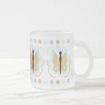 Pretty Cyan And Orange Butterfly Mug