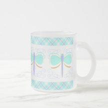 Pretty Cyan And Orange Dragonfly Mug