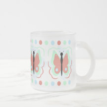 Pretty Cyan And Pink Butterfly Mug