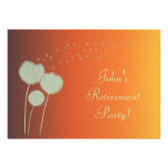 Pretty Dandelions Retirement Party Custom Personalised Invites