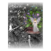 Pretty fairy fantasy postcard