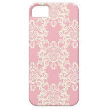 Pretty in Pink Damask Pattern I phone Case iPhone 5 Covers