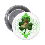 Pretty Irish Lady Button