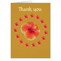 Pretty Little Pink Flowers - Big Flower in Center Greeting Cards