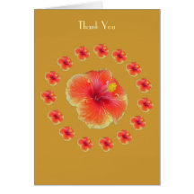 Pretty Little Pink Flowers - Big Flower in Center Cards