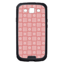 Pretty Mauve Flower Patchwork Quilt Pattern Samsung Galaxy S3 Cover