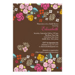 Pretty Modern Blooms Floral Bridal Shower Personalized Invite