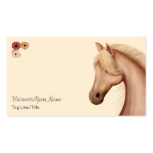 Pretty Palomino and Flowers Horse Business Cards