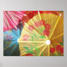 Pretty Party Parasols Poster