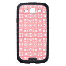 Pretty Peach Flower Patchwork Quilt Pattern Galaxy S3 Case