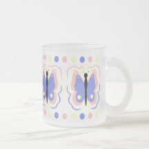 Pretty Pink And Blue Butterfly Mug