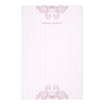 Pretty Pink Baroque stationery